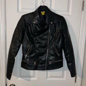 DAISY vegan leather biker jacket size L